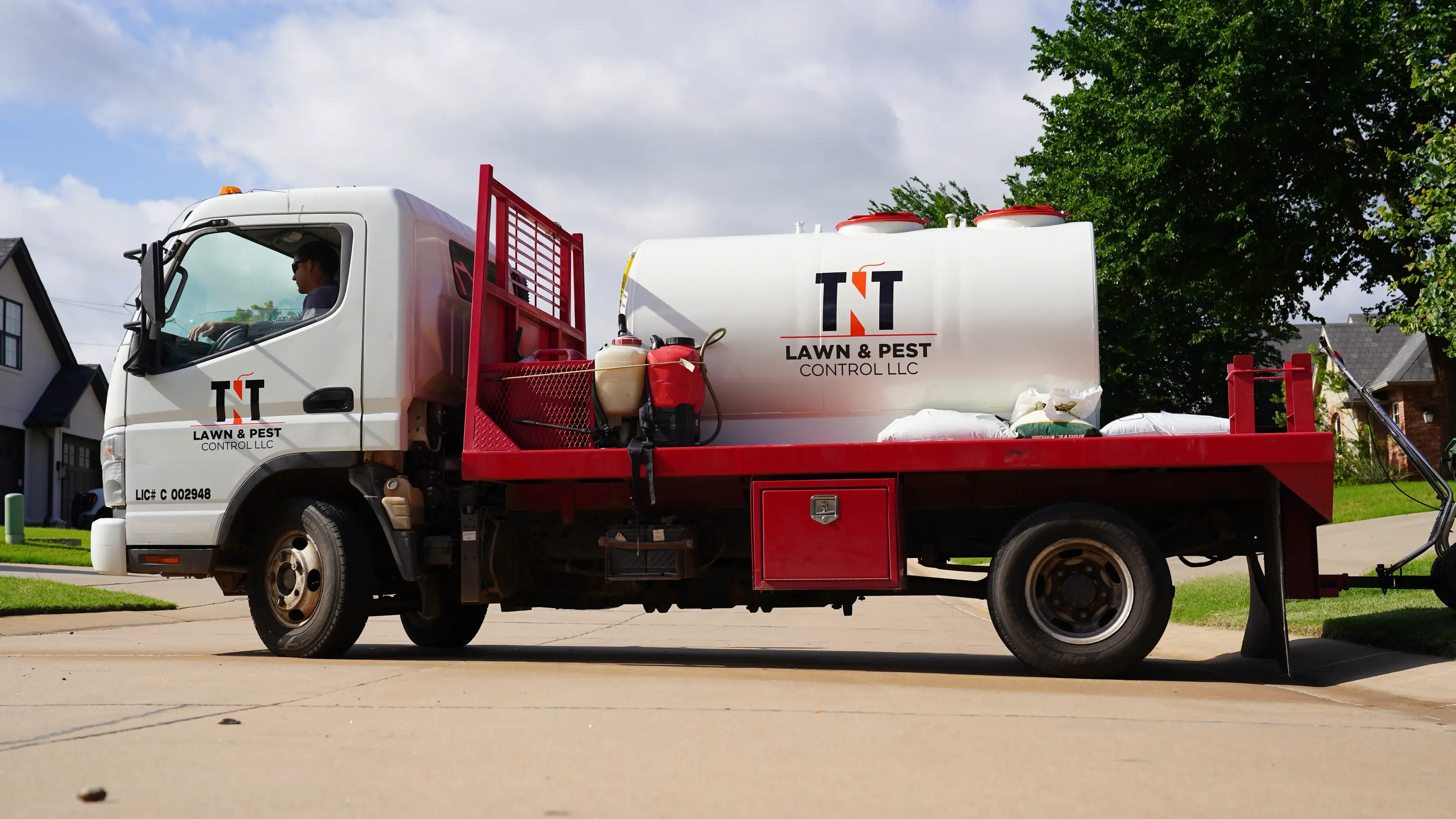 TNT Lawn & Pest Control truck